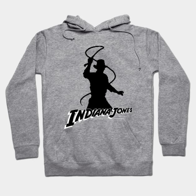 Indy Pixelated Art Hoodie by Buff Geeks Art